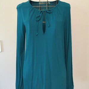 MICHAEL STARS Teal Blue Keyhole Top - One Size - Anthropologie